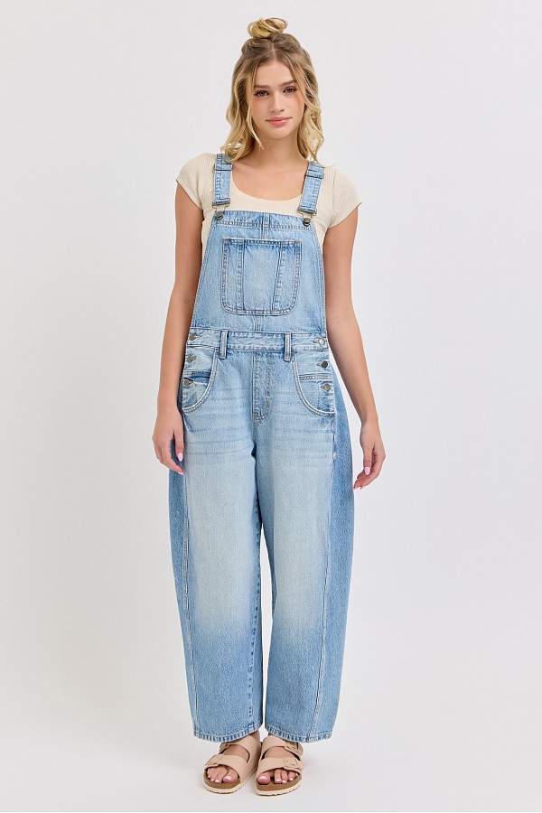 Mid Waisted Barrel Overall